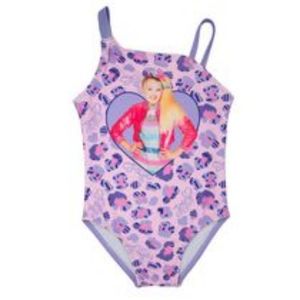JoJo Siwa one piece purple asymmetrical shoulder kids swimming bathing su…